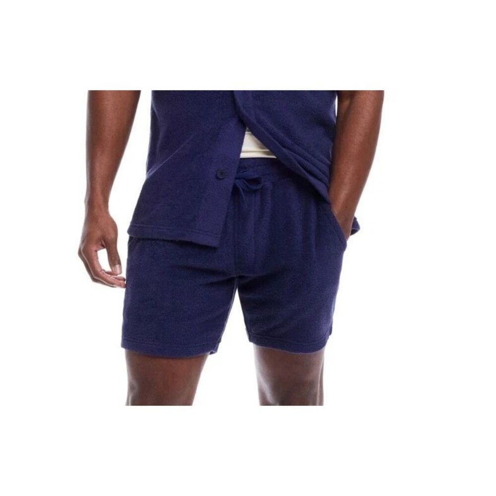 Weatherproof Men's Vintage Regular fit 7" Drawstring Cotton Blend Shorts Navy S